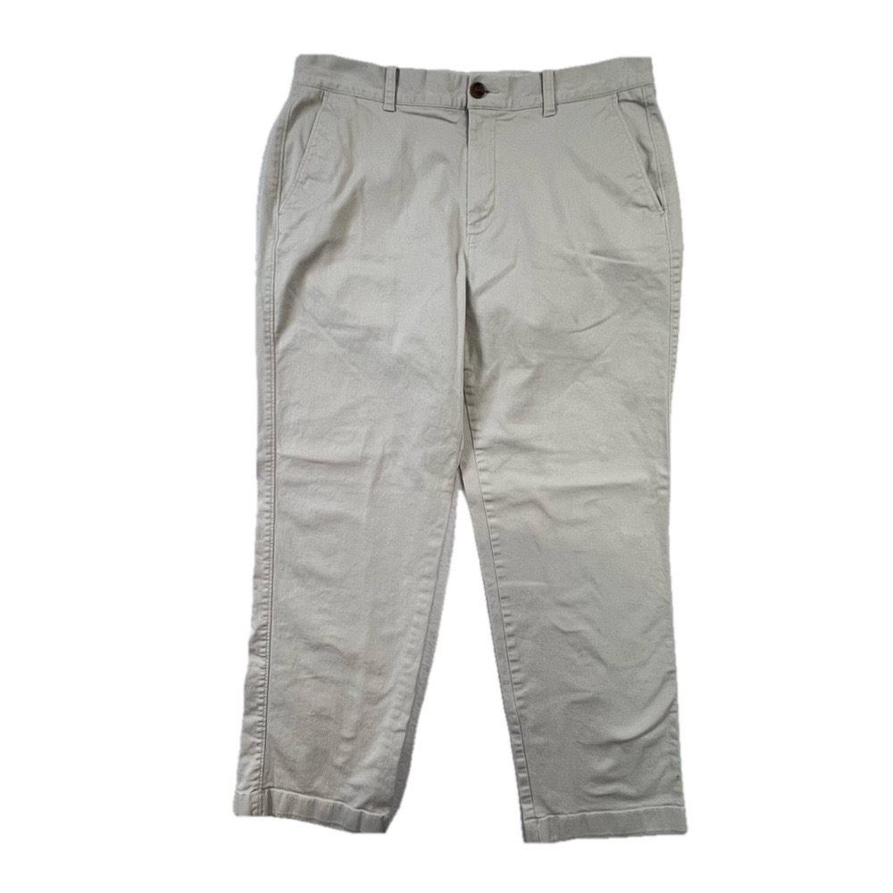 J Crew Stretch Chino Pants Mens 34x30 Beige Athletic Fit Flex Golf